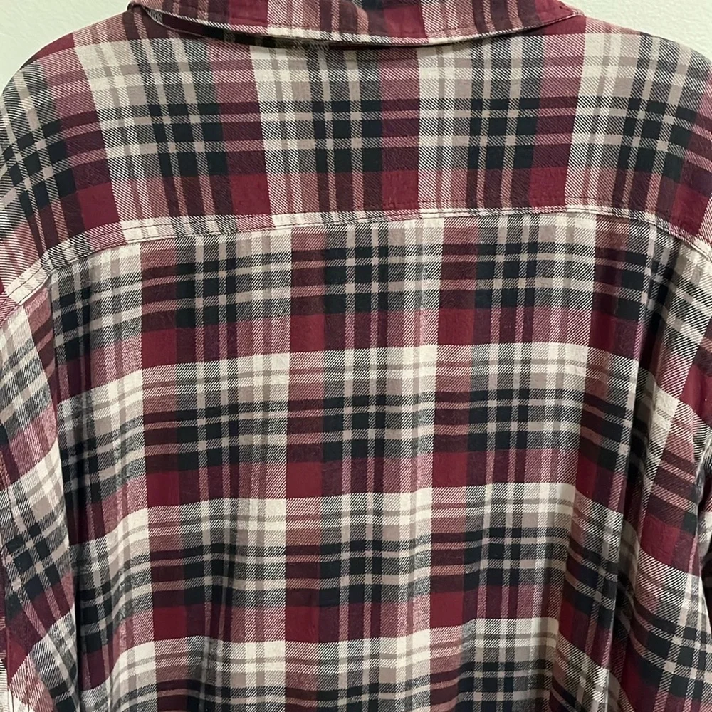 Croft & Barrow mens flannel shirt shacket XL fleece lined plaid outdoor warm